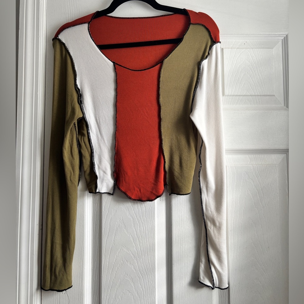 SHEIN Color Block Top